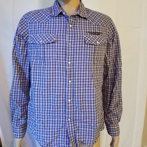 Heritage 1981 pearl snap button up Shirt‎ Mens lg